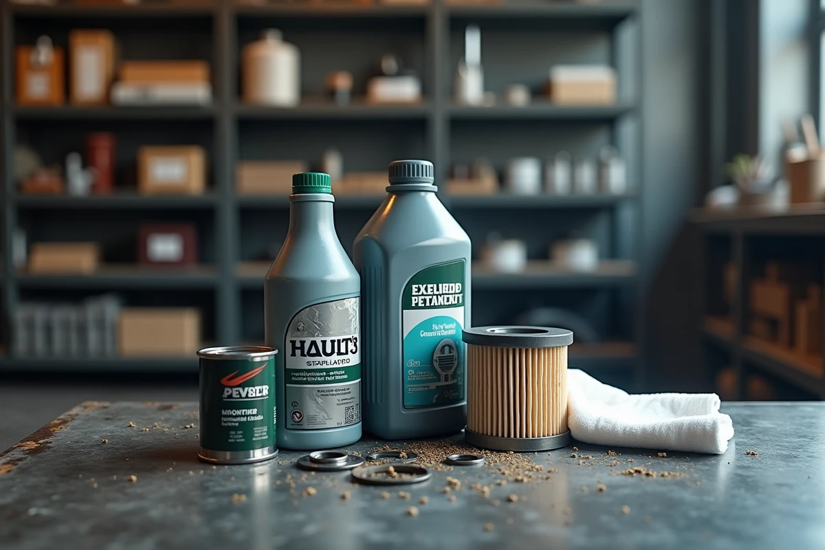 Produits pour vidange moteur 1.6 HDi : huile, additif carburant, filtre à huile et joint de bouchon de vidange